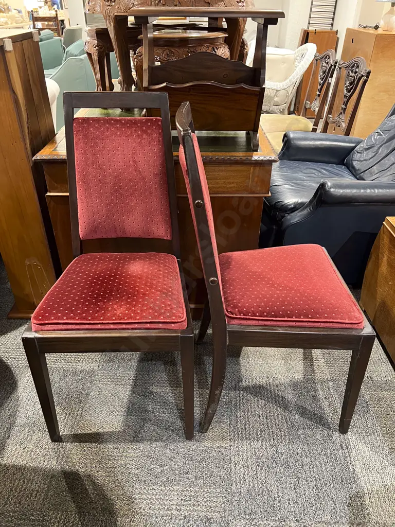 Pair of Mahogany Dining Chairs Image 1++