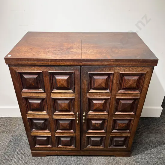 Mahogany Two Door & Tilt Top Drinks Cabinet