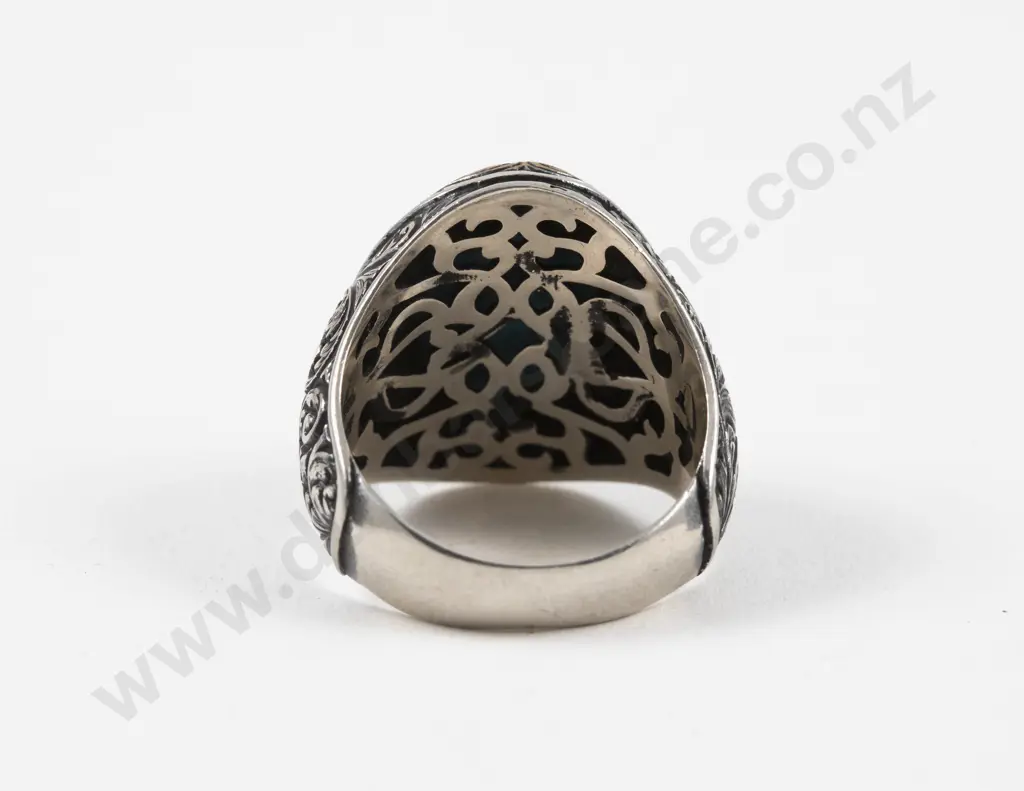 S/S Single Stone Turquoise Ring Image 1++
