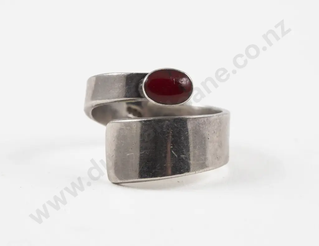 S/S Single Cabochon Gem Stone Ring Image 1++