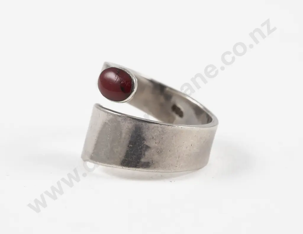 S/S Single Cabochon Gem Stone Ring Image 1++