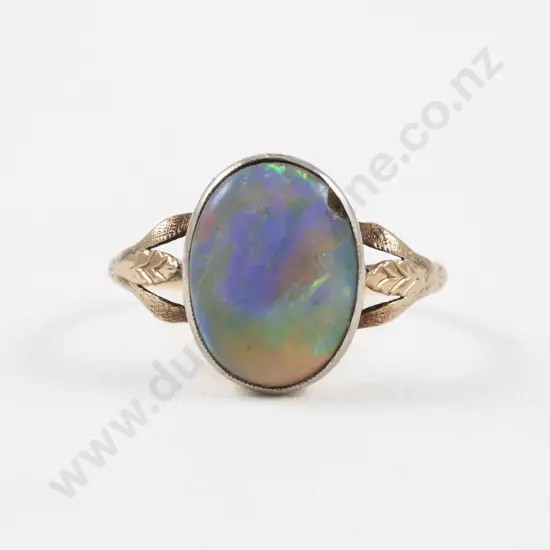 Victorian 15ct Single Stone Opal Ring
