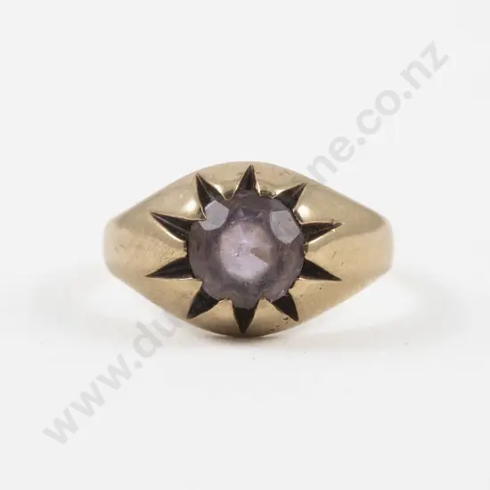 9ct Single Stone Amethyst Ring
