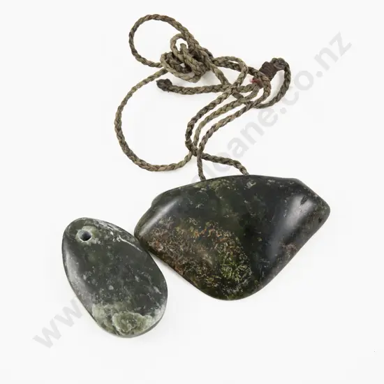 Two NZ Greenstone Pendants