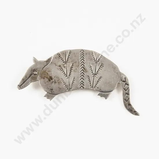 Mexican .925 Silver Armadillo Brooch