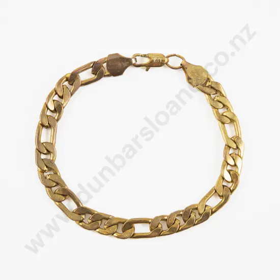 Gold Plated Modern Flat Curb Link Bracelet