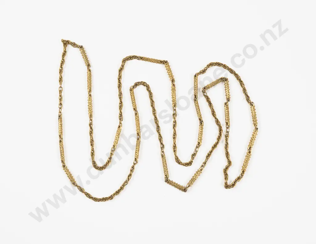 Vintage Gold Plated Fancy Link Neck Chain Image 1++