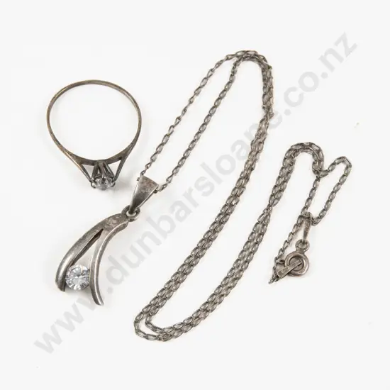 S/S Single Cubic Zirconia Pendant