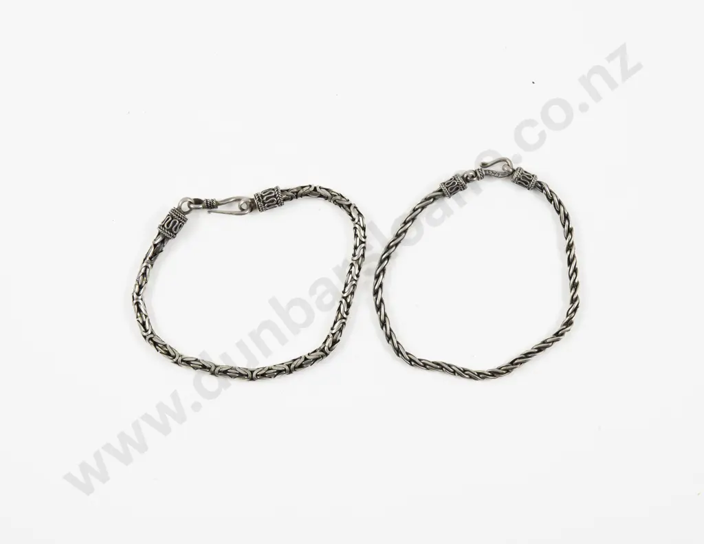Two Egyptian Silver Bracelets Image 1++