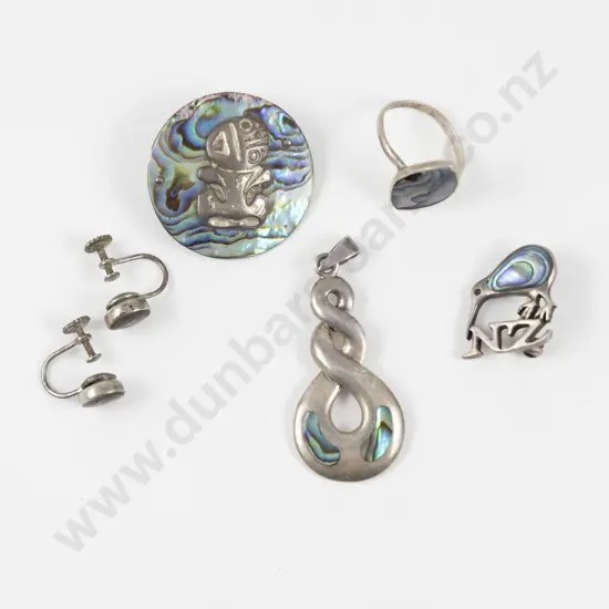 Collection of NZ S/S Paua Jewellery