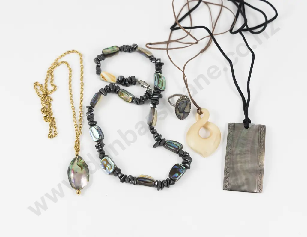 Collection of Assorted NZ Paua Jewellery Image 1++