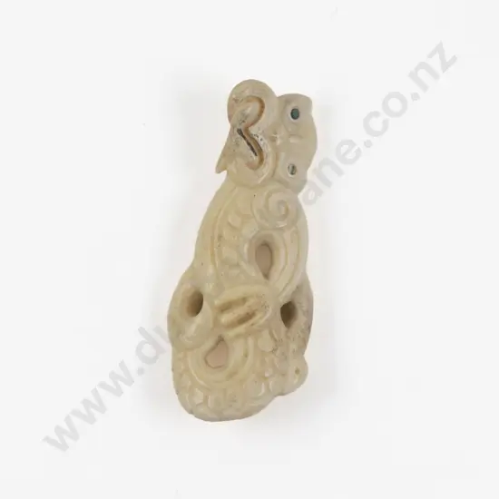 Carved Bone Pendant Set with Paua Shell