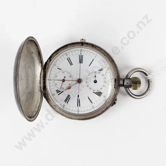 .935 Silver Hunter Cased Lever Wind Pocket Watch