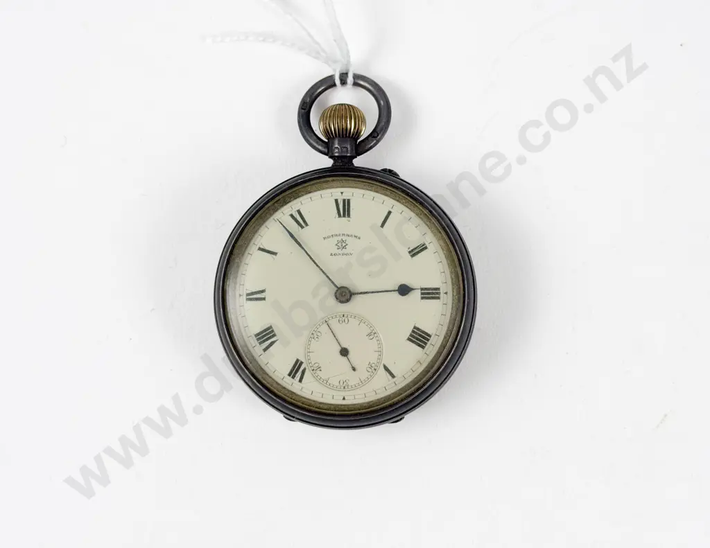 S/S Open Face Lever Wind Pocket Watch Image 1++