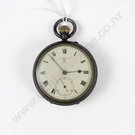 S/S Open Face Lever Wind Pocket Watch