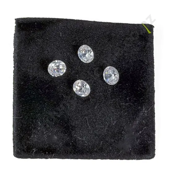 Four Unmounted Cubic Zirconias