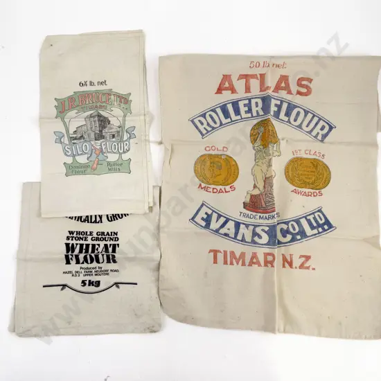 Jute Coffee Bag with Three Antique Flour Bags