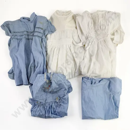 Two Edwardian Cotton Lace Cot Gowns and Two Toddlers Outfits