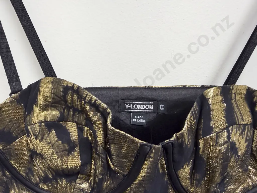 Morden Y-London Lame Metallic Cocktail Dress Image 1++