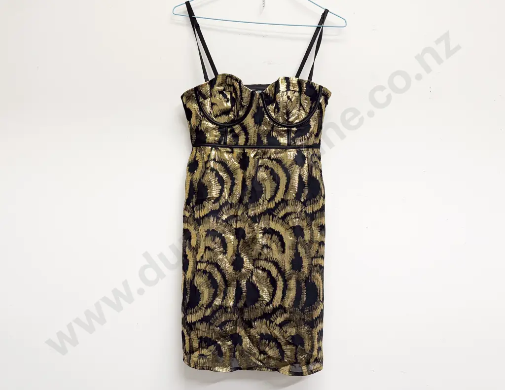 Morden Y-London Lame Metallic Cocktail Dress Image 1++