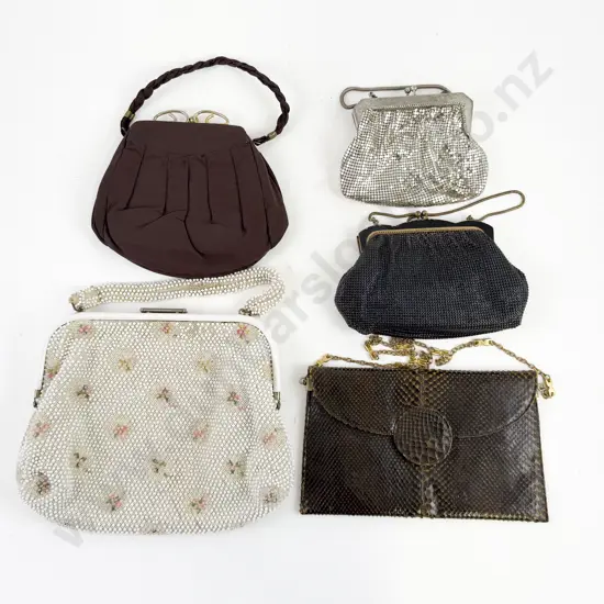 Mink Fur Stole together with Five Vintage Purses