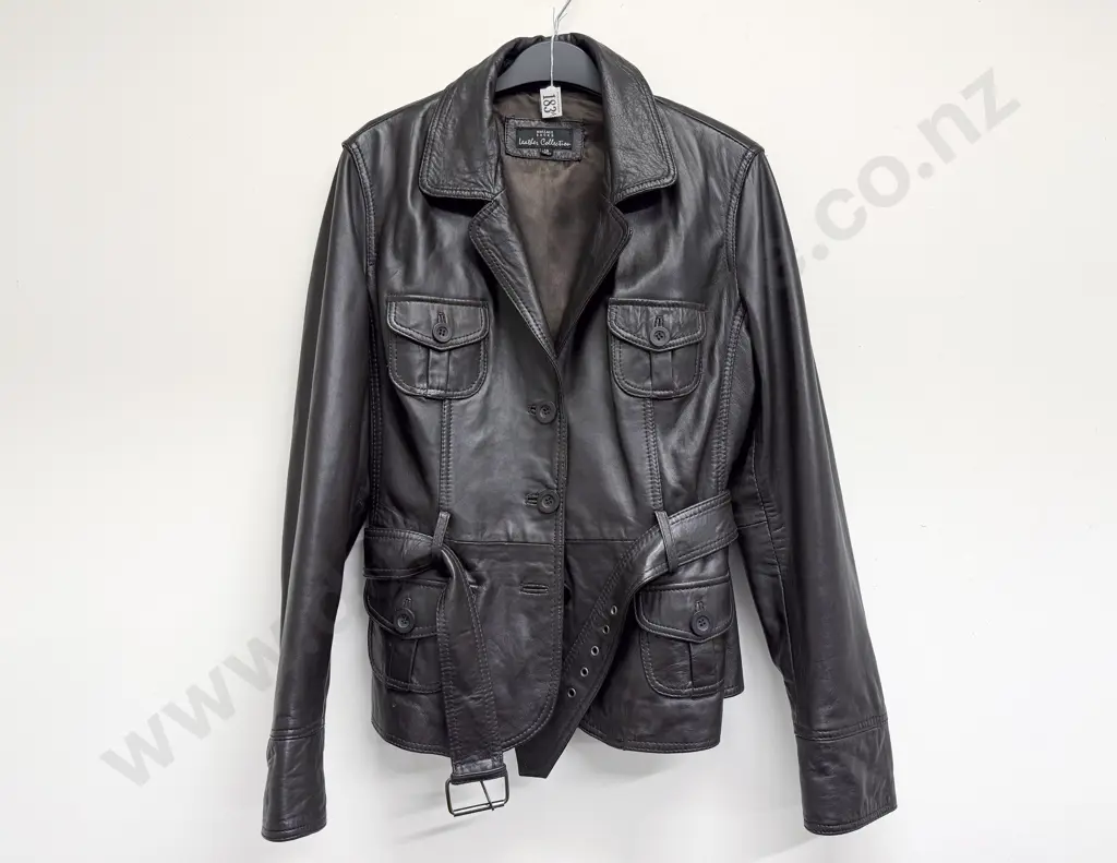 Wallace Sacks 'Leather Collection' Brown Leather Jacket Image 1++