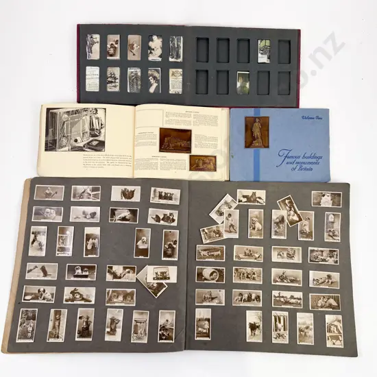 Collection Picture Cigarette Cards with Embossed Copper Cards