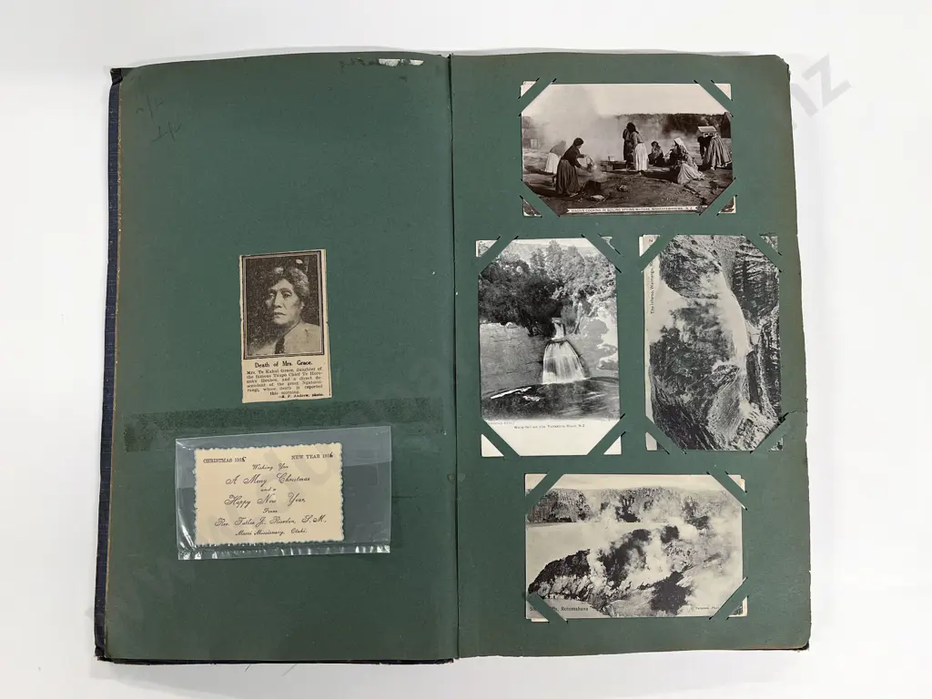 Vintage Postcard Album some early NZ with Maori Image 1++