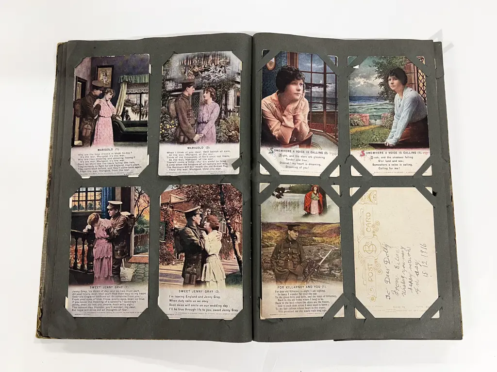 Vintage Postcard Album mainly vintage cards Beauties Scenic and Novelties Image 1++