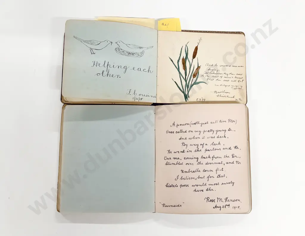Two Antique Autograph Albums Image 1++