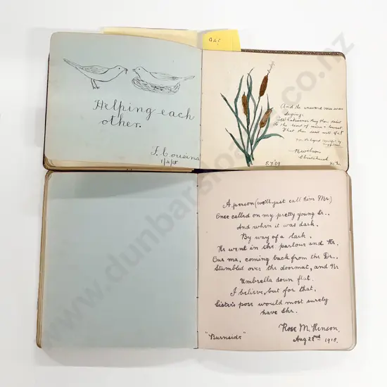 Two Antique Autograph Albums