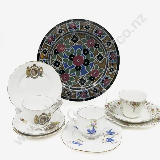 Qty of Assorted Fancy Tea China together with RD Plate