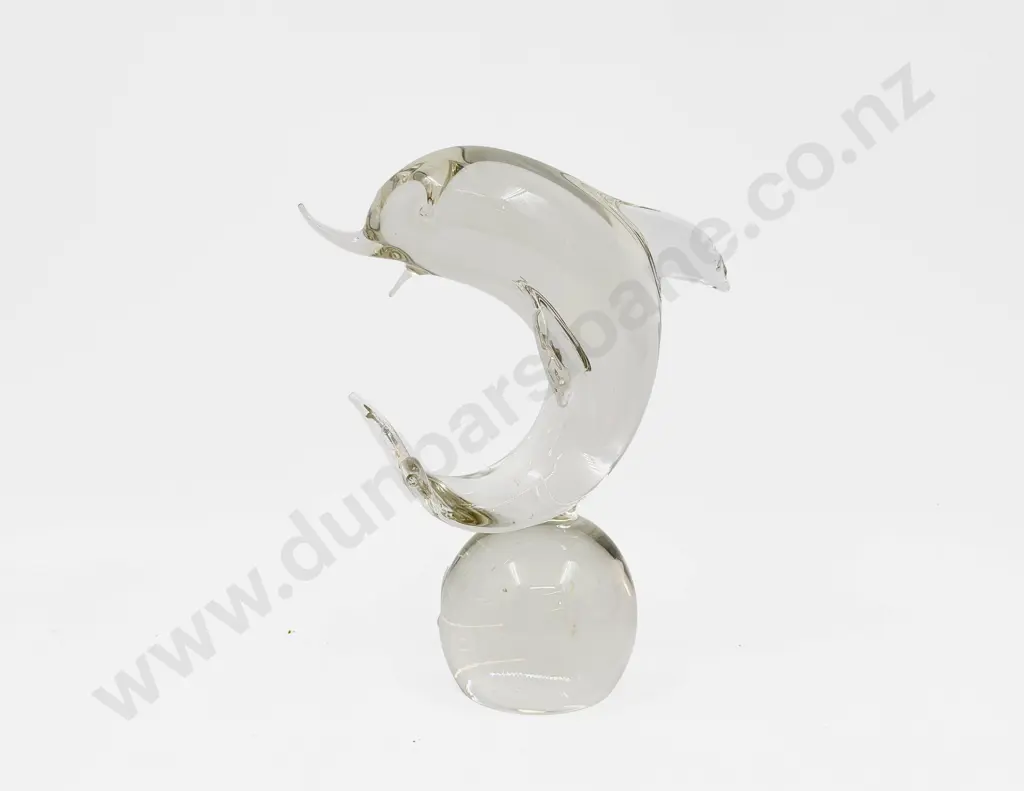 Art Glass Dolphin Ornament - 24cm H Image 1++