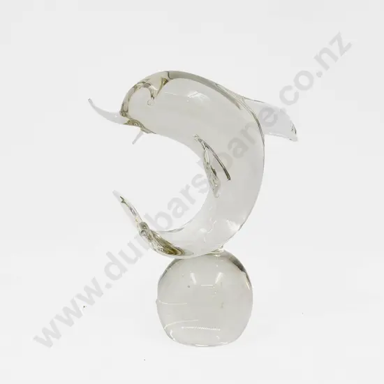 Art Glass Dolphin Ornament - 24cm H