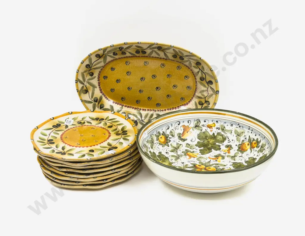 Qty of Italian Crockery together with Large Italian Fruit Bowl Image 1++