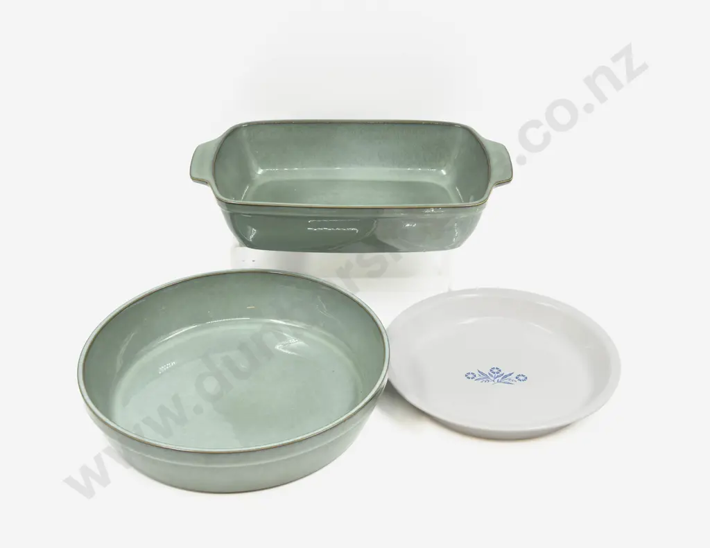 Two Denby "Regency Green" Dishes & Other Image 1++
