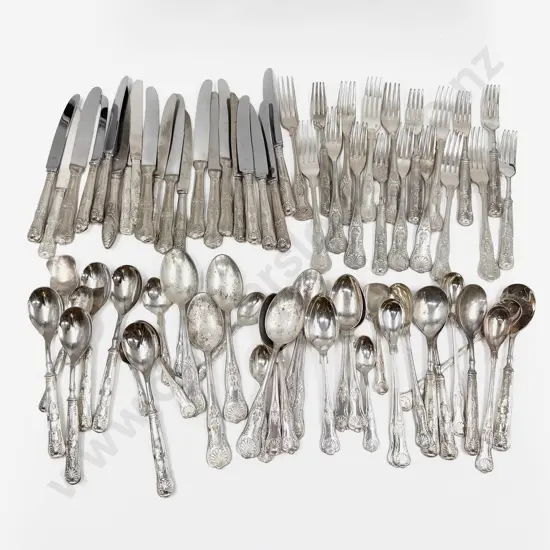Qty of Assorted S/P Kings Pattern Cutlery