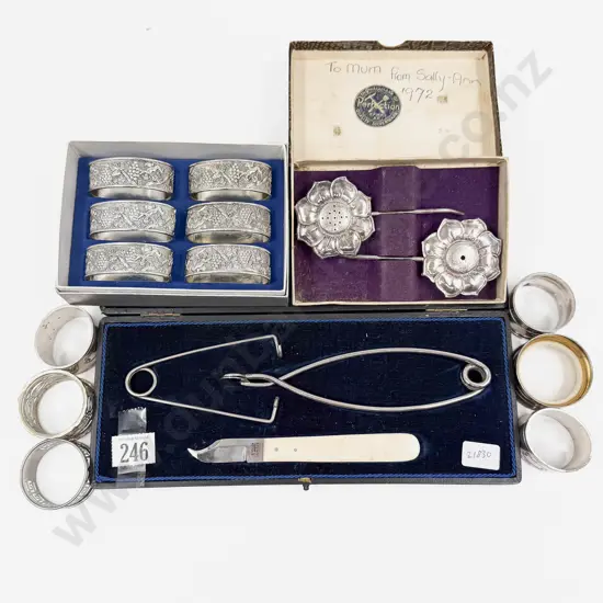 Vintage Bone Handled Grape Pruning Set & Assorted S/P