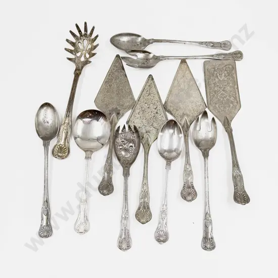 Qty of Assorted Kings Pattern S/P Serving Ware