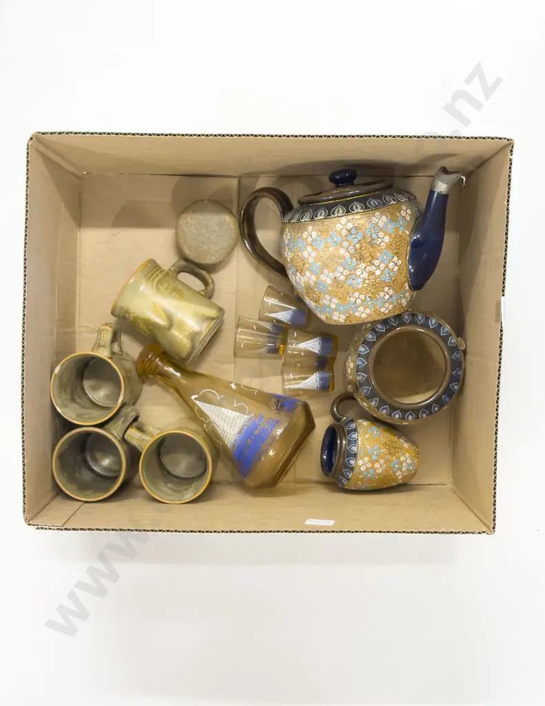 Qty of Assorted Stoneware together with Glass Decanter Image 1++