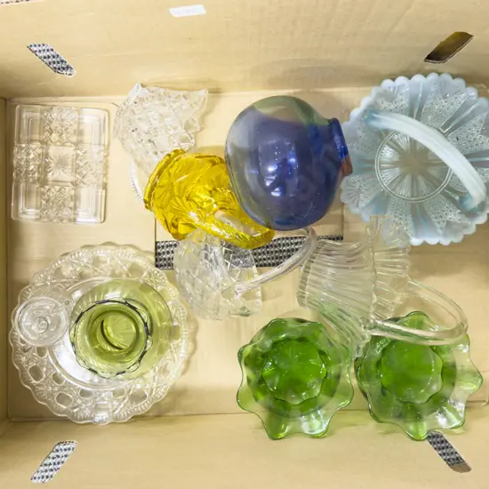 Box Qty of Assorted Art Glass & Others