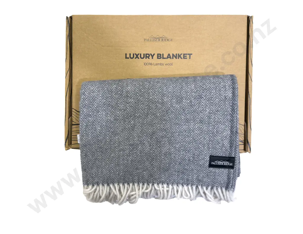 Boxed Palliser Ridge100% Lambs Wool Luxury Blanket Image 1++