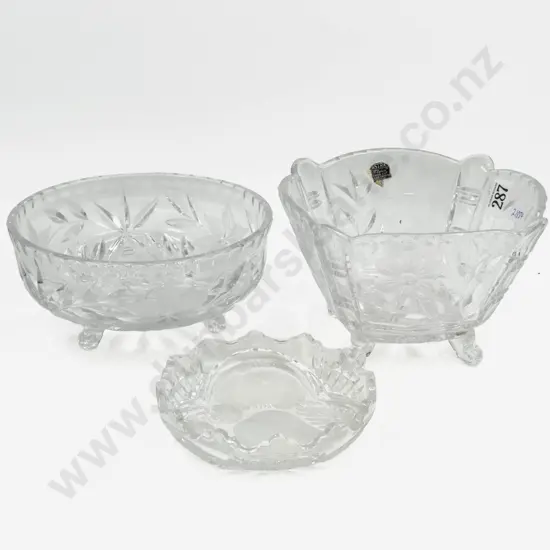 Two Crystal Bowls & Other