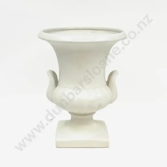 English White Glazed Urn