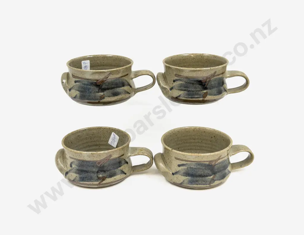 Four Paul Wotherspoon Soup Mugs Image 1++