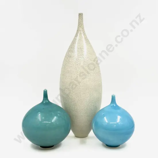 Three NZ Pottery Vases
