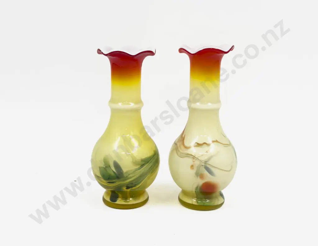 Pair of Art Glass Vases Image 1++