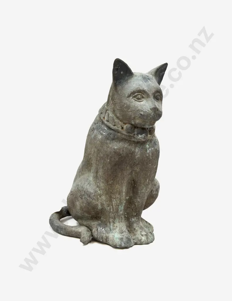 Bronze Cat Garden Ornament Image 1++
