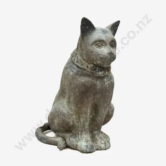 Bronze Cat Garden Ornament