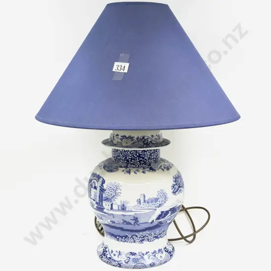 Blue & White Vase Form Table Lamp